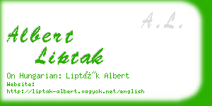 albert liptak business card